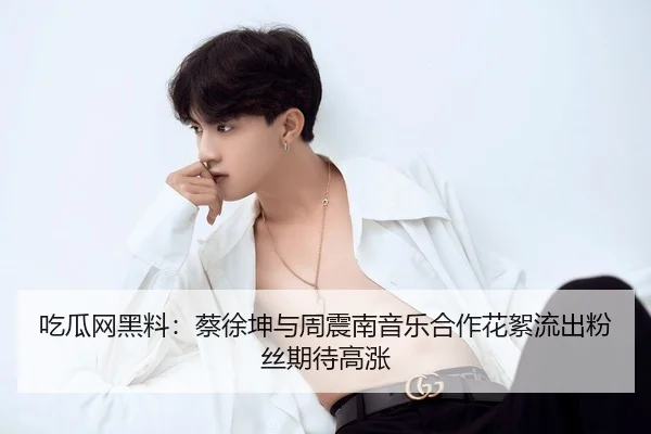 吃瓜网黑料：蔡徐坤与周震南音乐合作花絮流出粉丝期待高涨